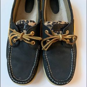 Sperry Boat Shoes with Leopard